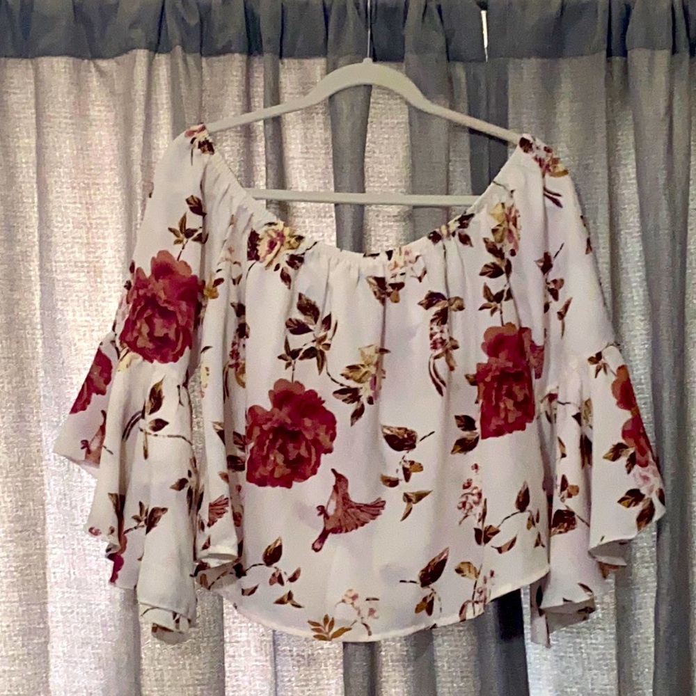Flower crop top ... never worn